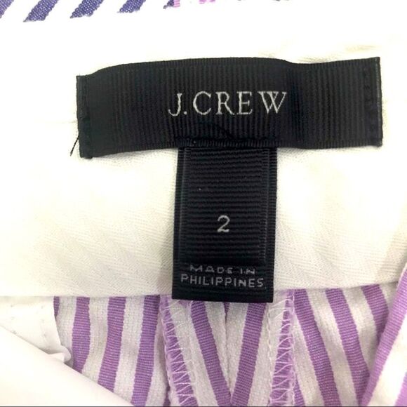 J. Crew Navy and Purple Contrast Pinstripe Shorts - Picture 8 of 9